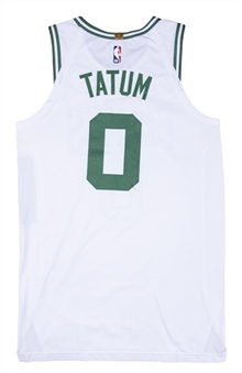 2018 Jayson Tatum Game Used Boston Celtics #0 Home Jersey Used On 11/14/18 - 14 Point Game! (MeiGray)